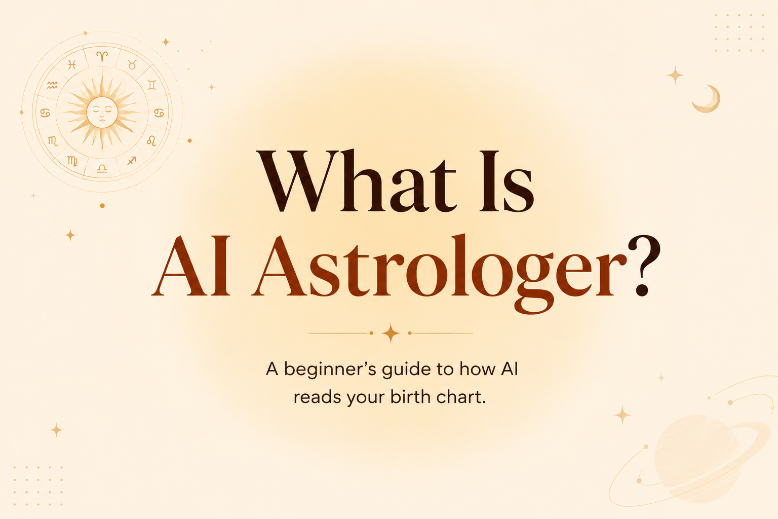 What is an AI astrologer - illustration of AI astrology chart reading